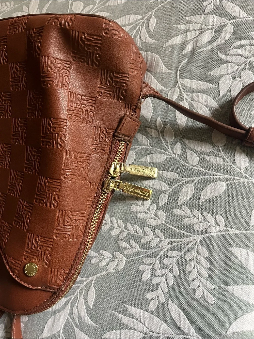 Steve Madden Chestnut Embossed Mini Backpack with Cardholder